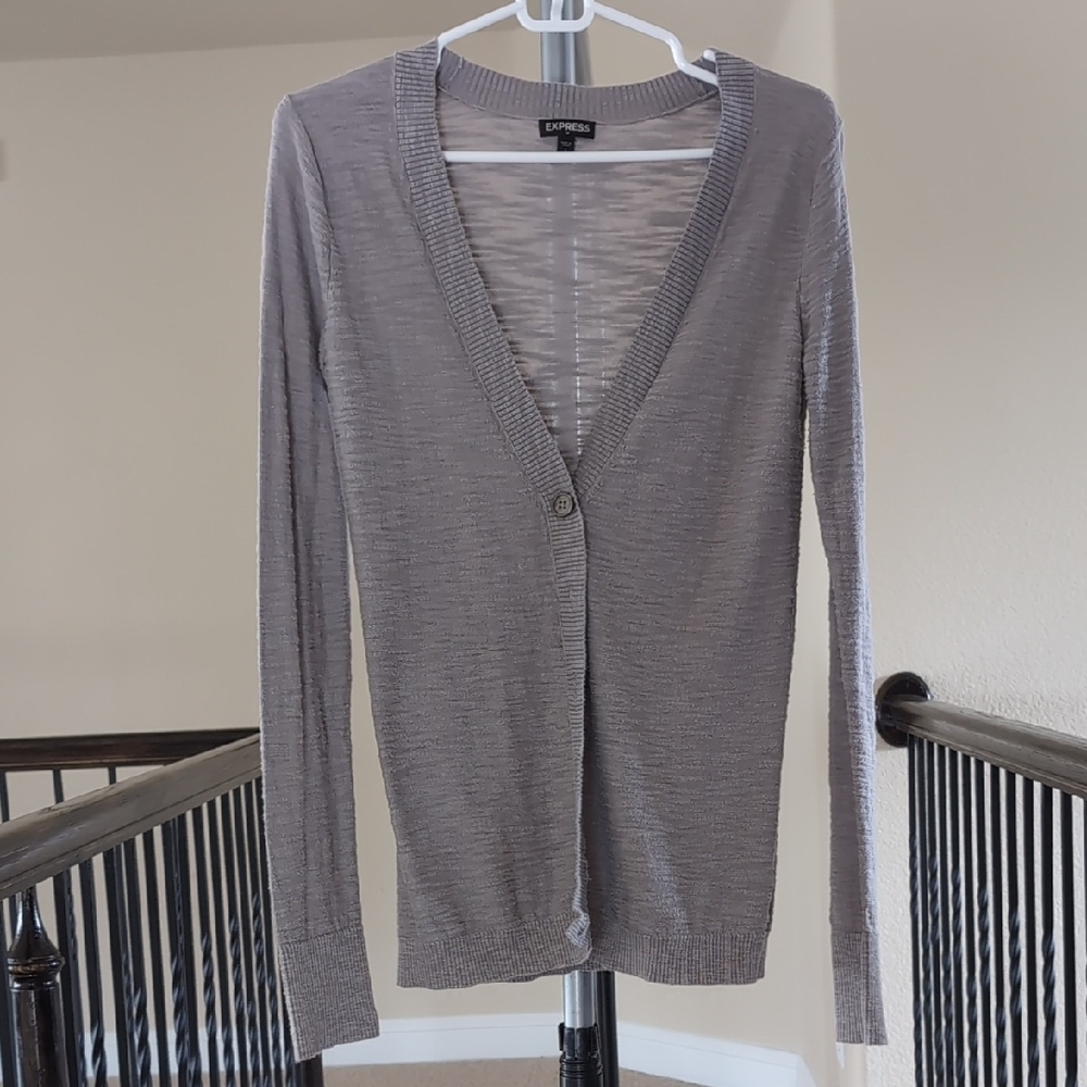 Express Taupe Cardigan